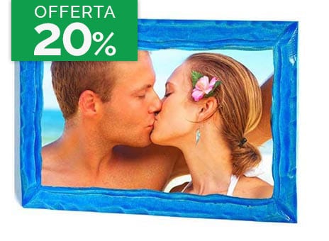 Foto su Legno Azzurro