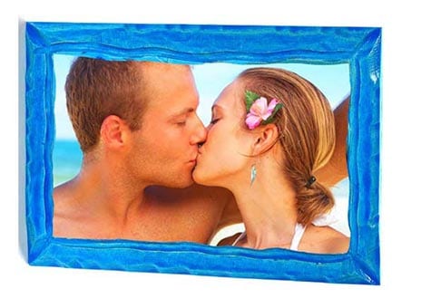 Foto su Legno Azzurro