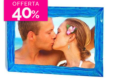Foto su Legno Azzurro
