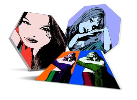 Tela sagomata pop art