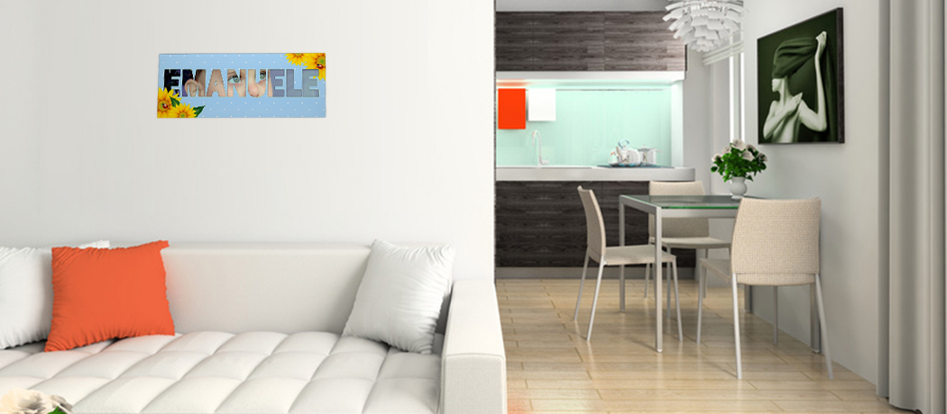 crea tela personalizzata con nome