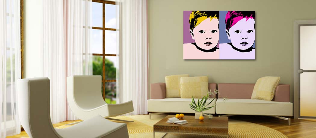 scegli di realizzare un pop art su kapafix e scegli quanti riquadri e colori far realizzare