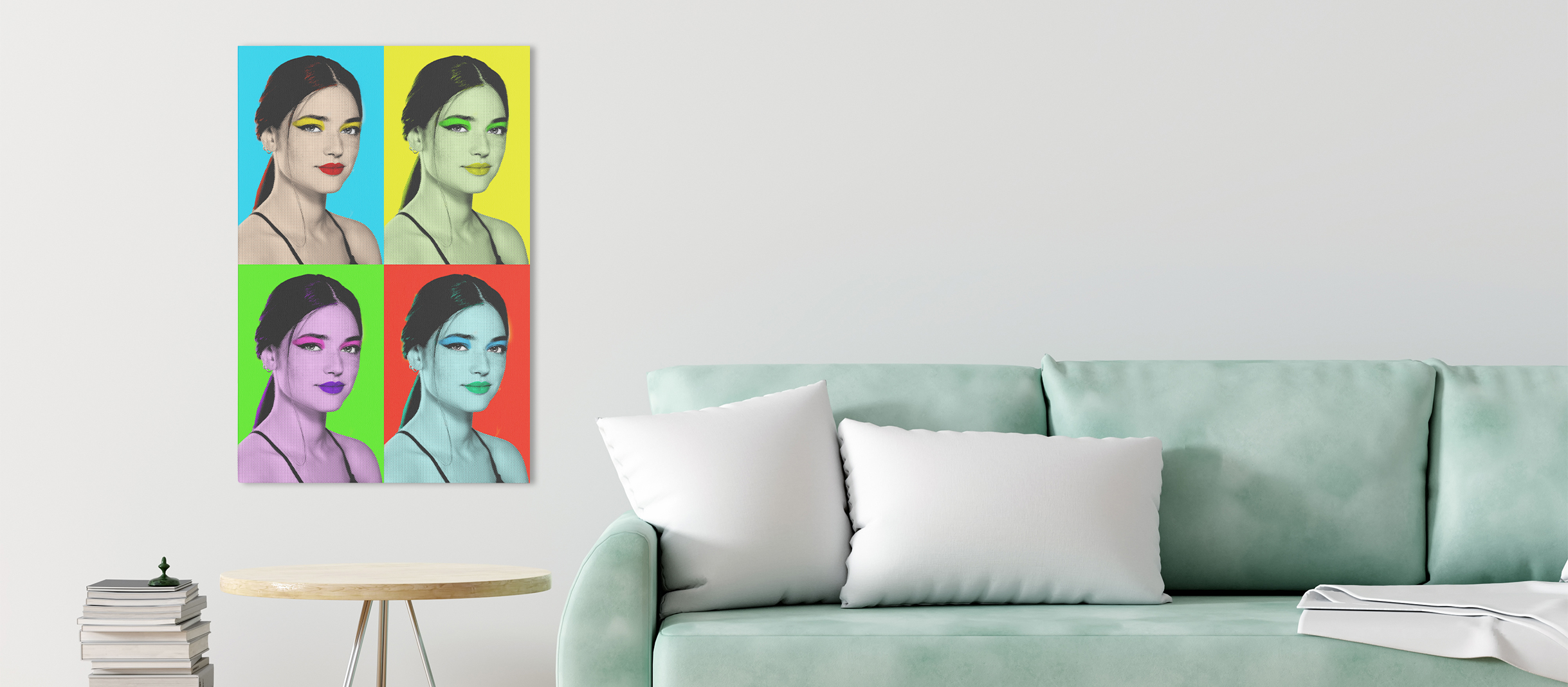 Il pop art realizzato dai nostri grafici rende esclusiva la tua stampa d'arredo