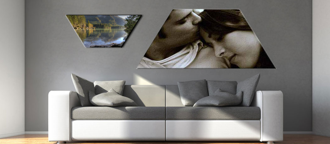 Tela trapezoidale in 3 formati da personalizzare con le tue foto