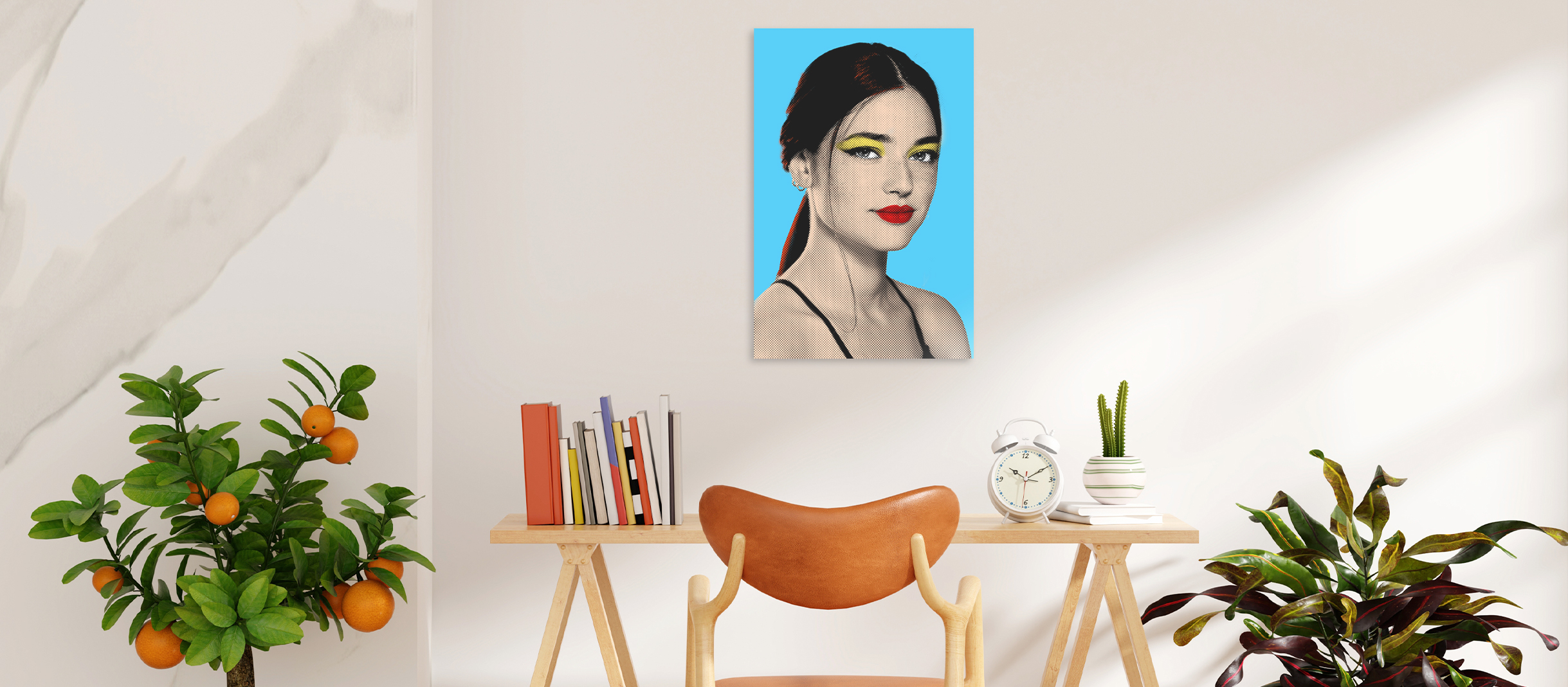 Le tue foto stampate su tela canvas con effetto pop art