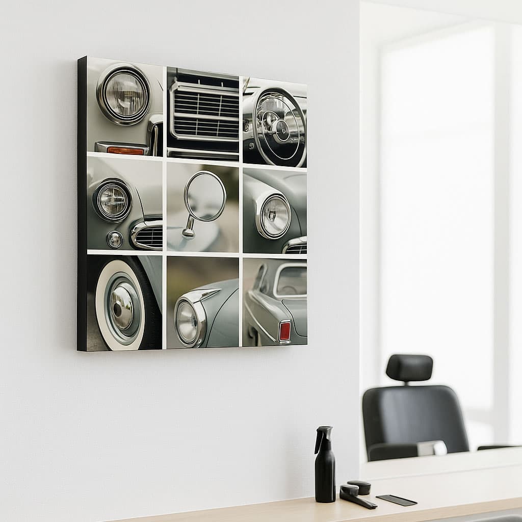 Legno moderno collage 9 riquadri