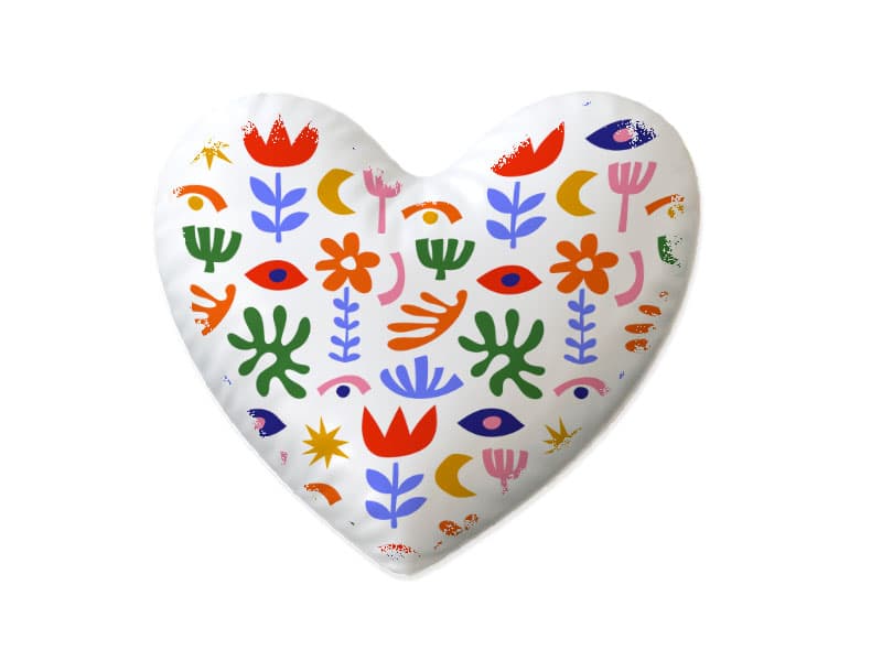 Cuscino personalizzato a cuore con foto