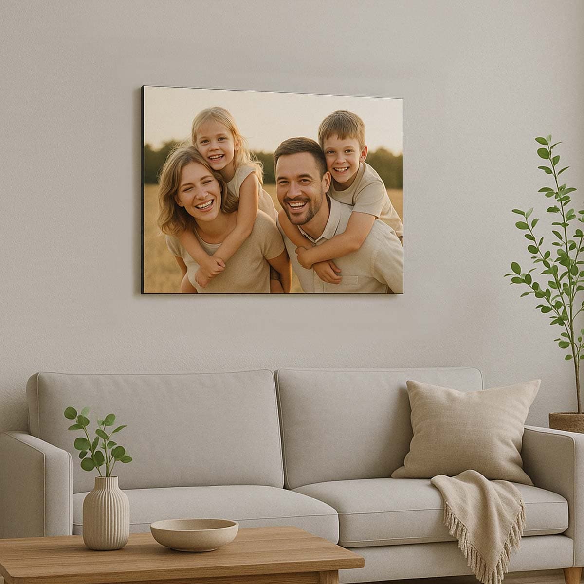 Legno moderno con stampa della foto della tua famiglia
