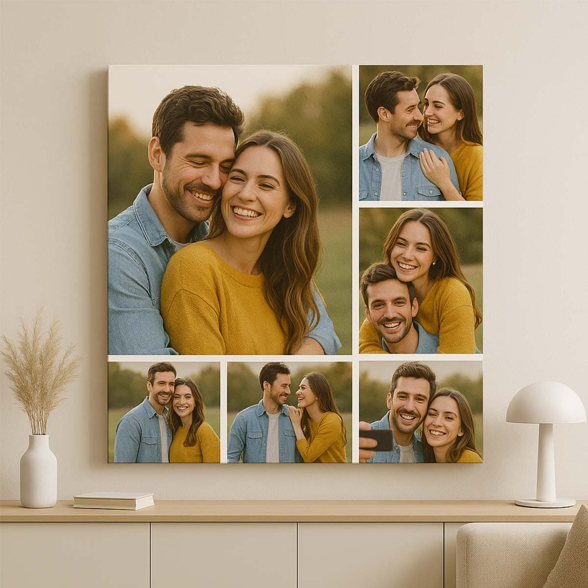 Crea un foto collage dei tuoi scatti migliori e stampalo su tela