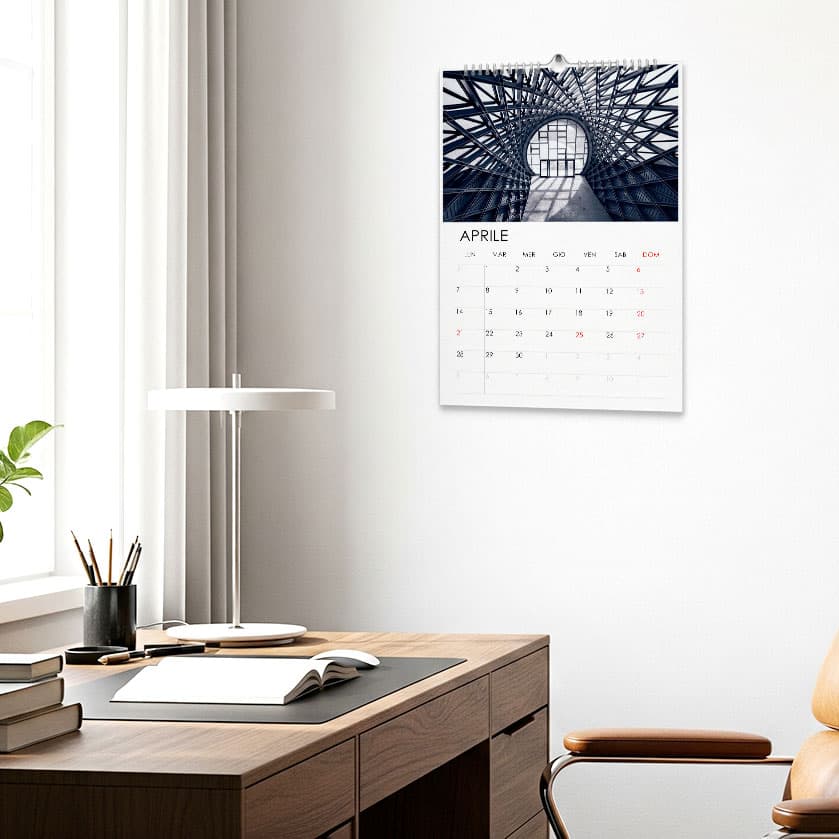 Calendario mensile formato grande per ufficio