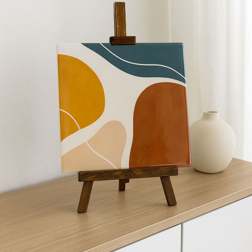 Mattonella arredo con cavalletto foto artistica