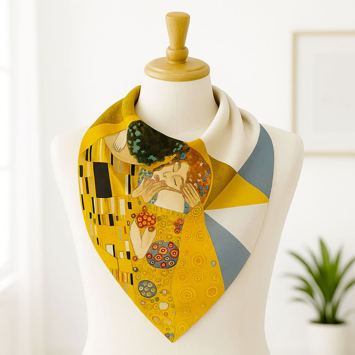 Foulard personalizzato con foto artistica su manichino