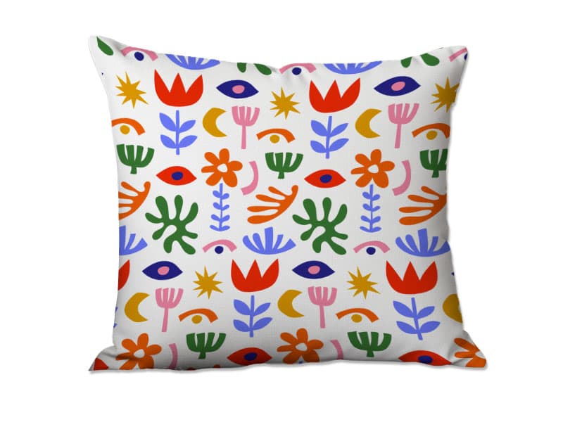 Cuscino quadrato in tessuto scamosciato