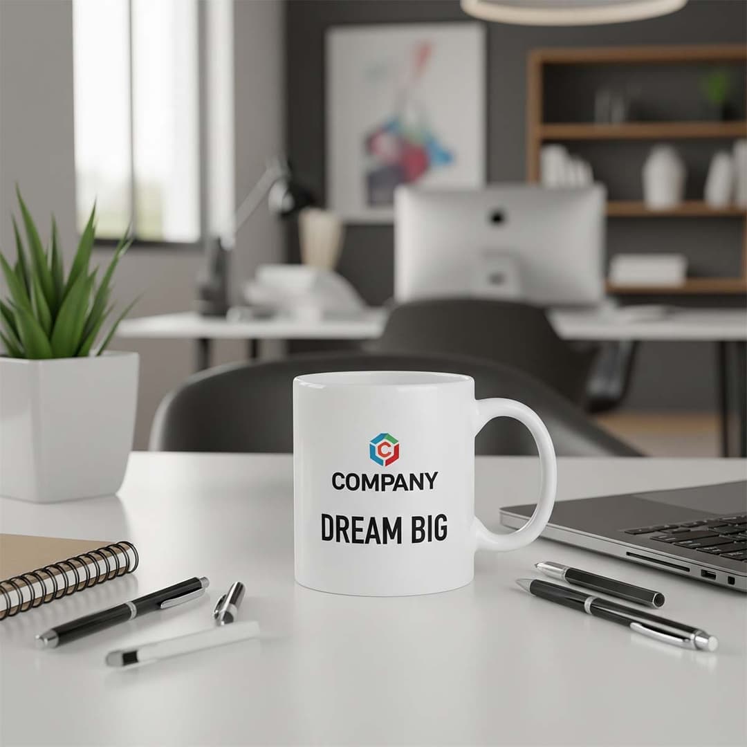 Tazza mug personalizzata con logo come regalo aziendale