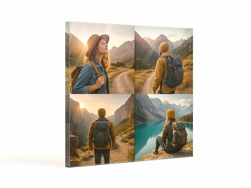 Stampa su plexiglass collage