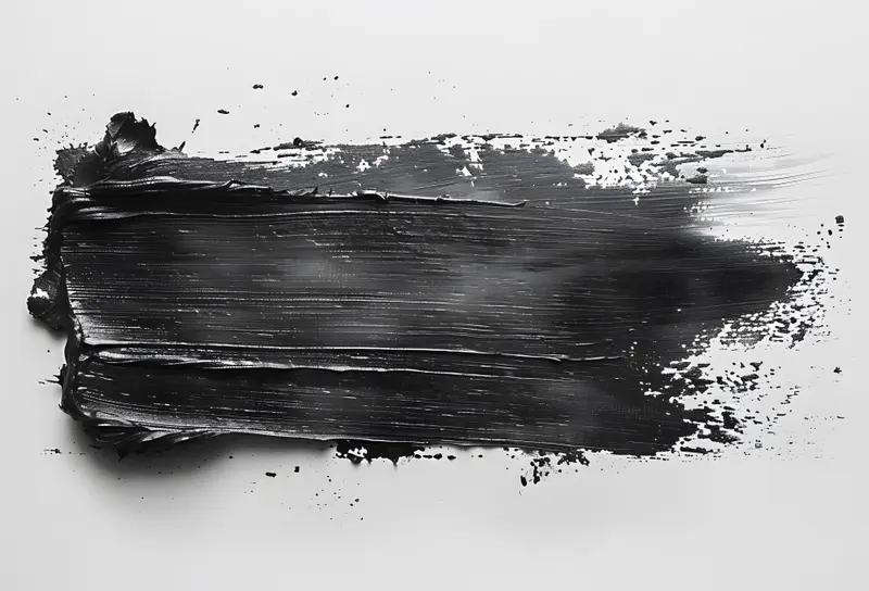 pennellata nera su sfondo bianco pennellata nera su sfondo bianco - Immagine prodotto