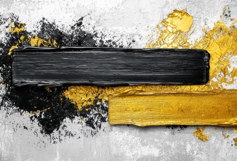 Pennellata Oro e Nera Pennellata Oro e Nera - Immagine prodotto